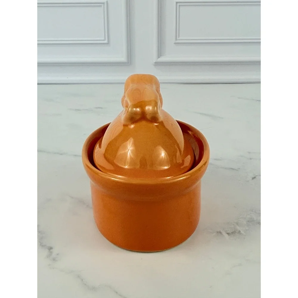 VTG BIA Orange Bunny Rabbit Ramekin 